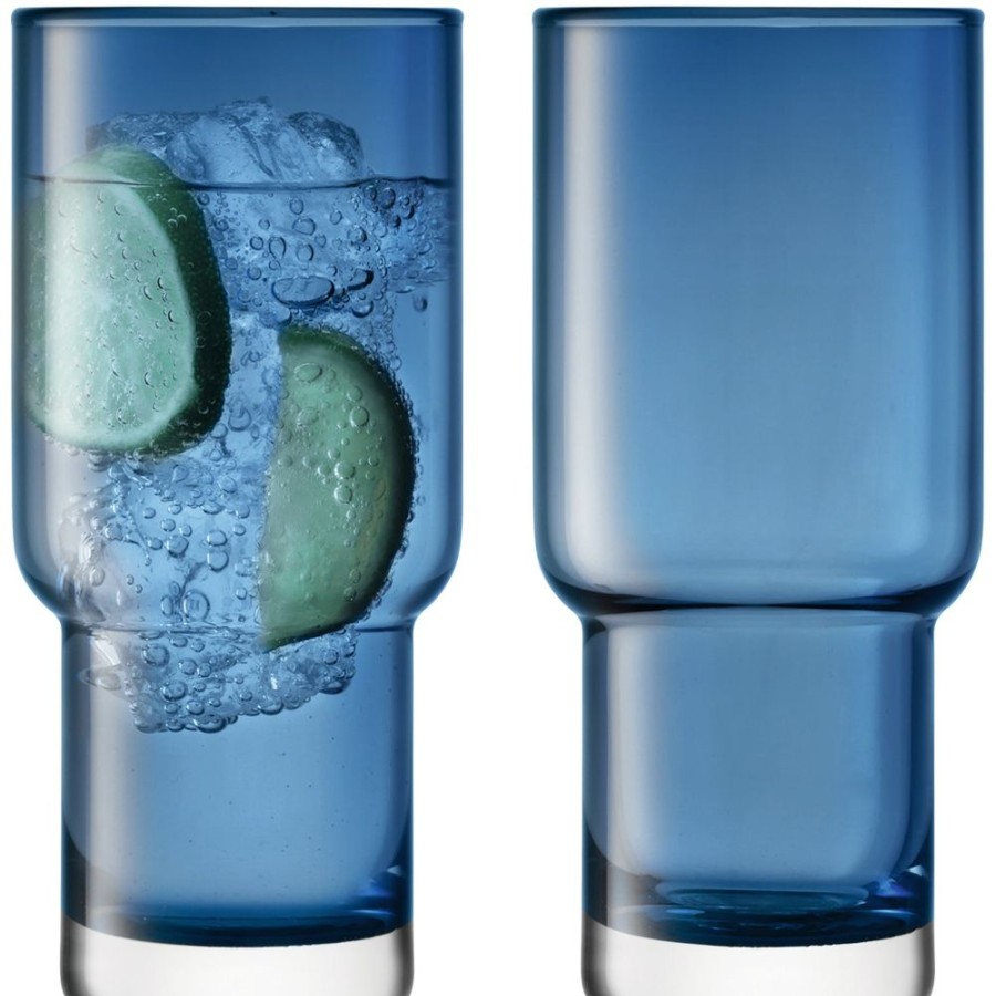 Glassware LSA International | Utility Highball, , Set Of 2 Sapphire