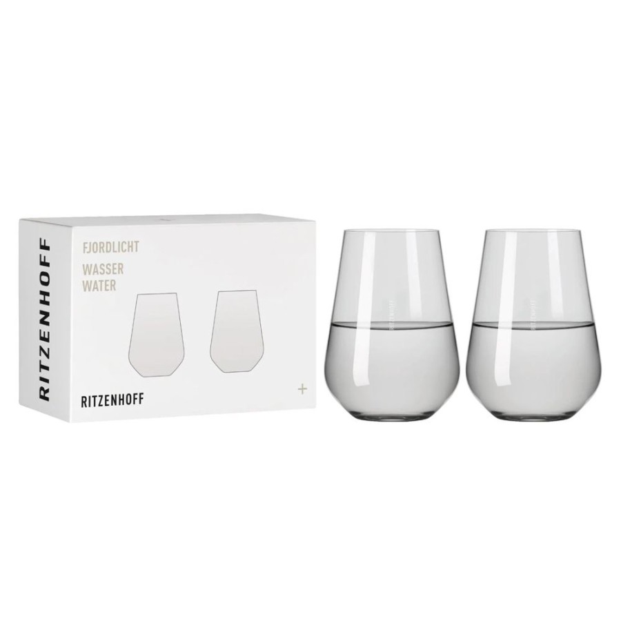 Glassware Ritzenhoff | Fjord Light Water Glass,Grey, Set Of 2