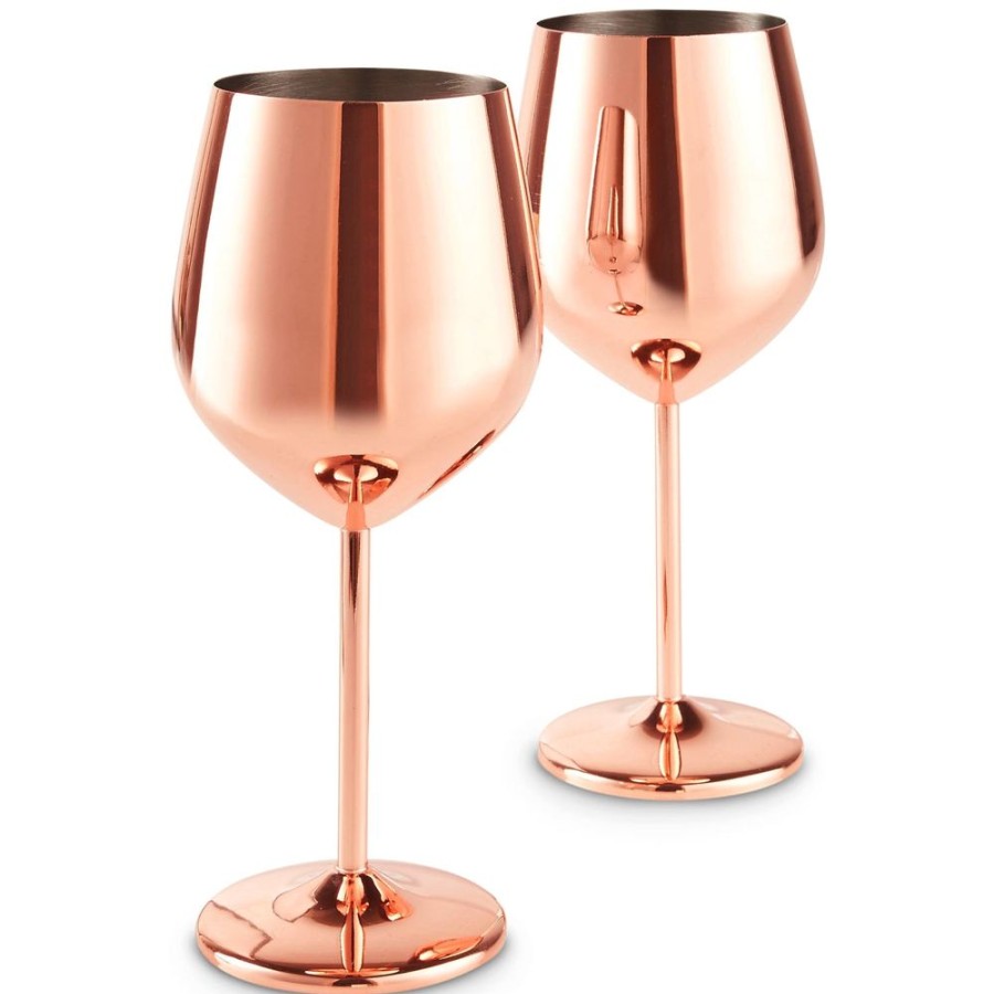 Glassware VonShef | Rose Gold Red Wine Glass, Set Of 2