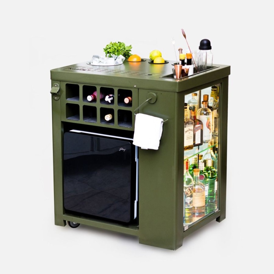 Bar Furniture Haus of Bars | Model X Home Bar, Olive Green Finish