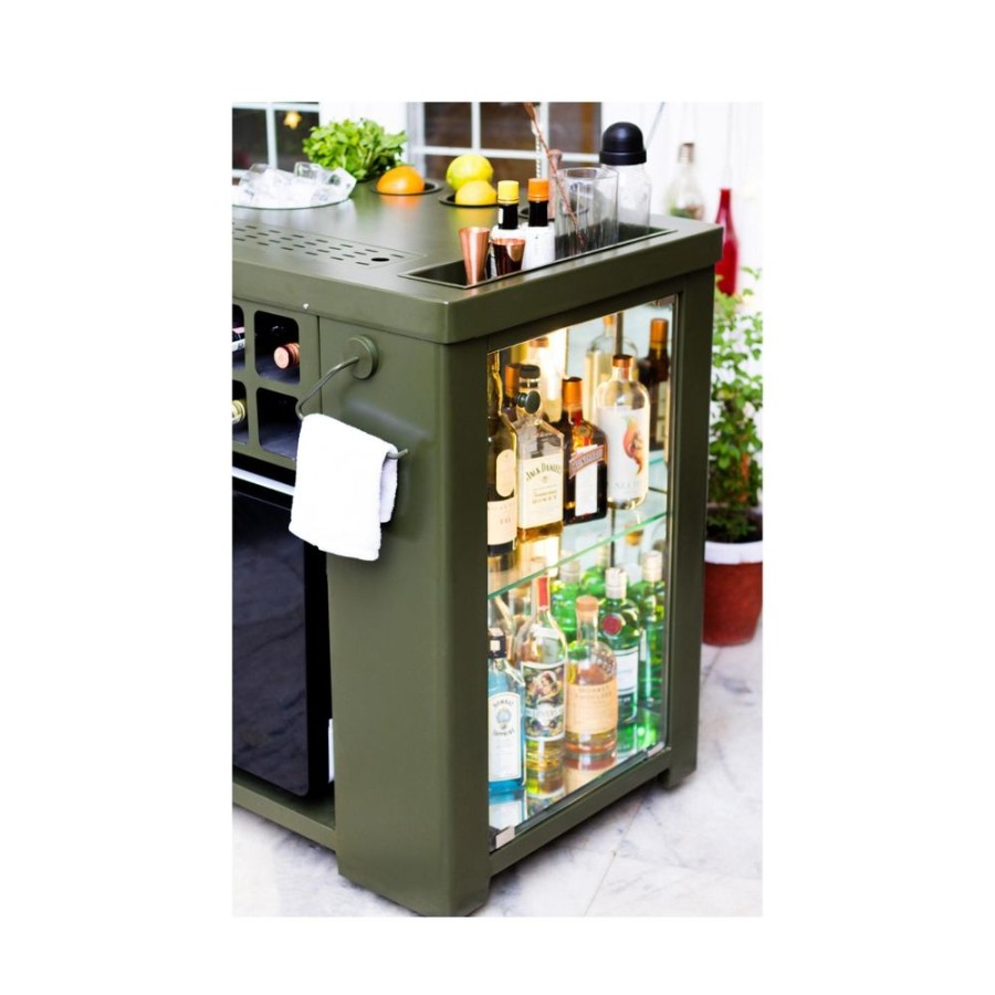 Bar Furniture Haus of Bars | Model X Home Bar, Olive Green Finish