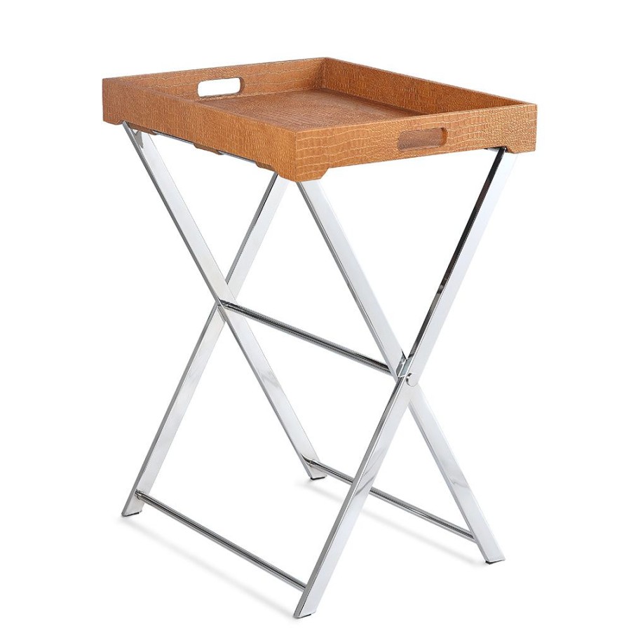 Bar Furniture GlasKart | Butler Tray Table, Tan