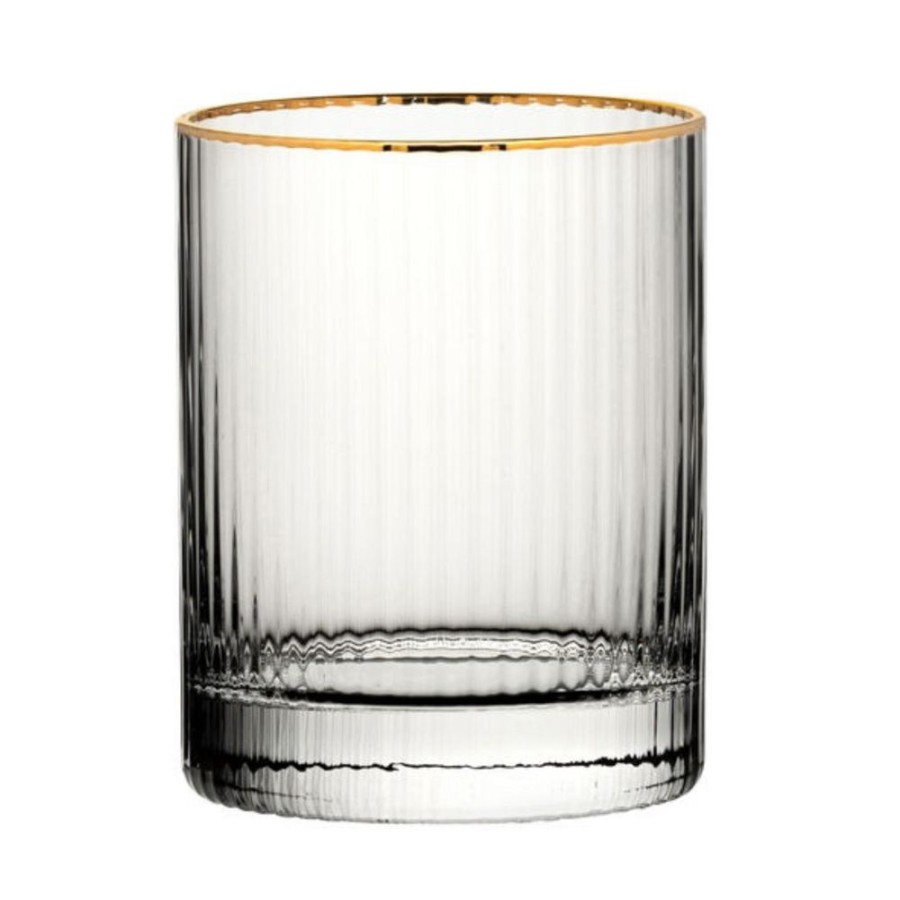 Glassware Utopia | Hayworth Dof Glass, Gold, Set Of 6