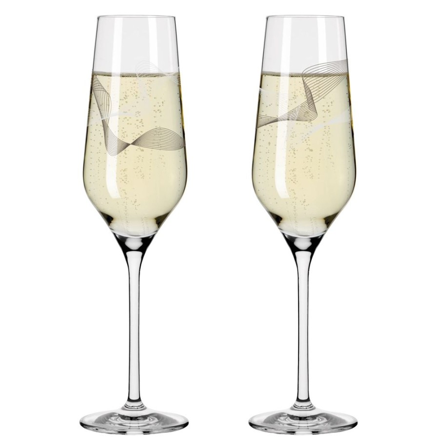 Glassware Ritzenhoff | Kristallwind Champagne Glass #2, Set Of 2