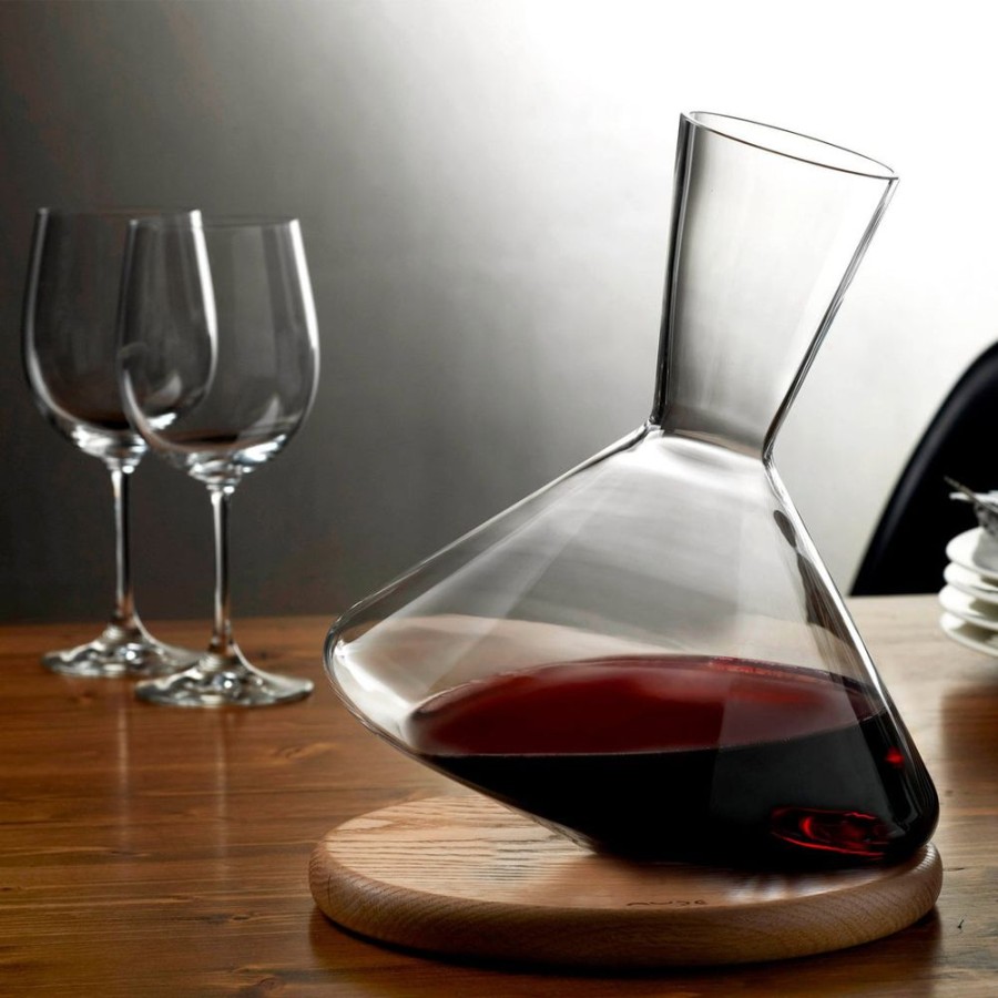 Glassware Nude | Balance Wine Decanter With Wooden Base