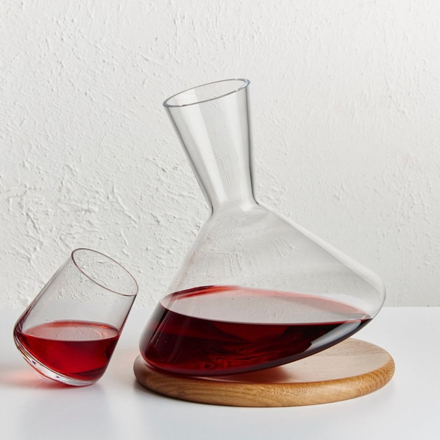 Glassware Nude | Balance Wine Decanter With Wooden Base