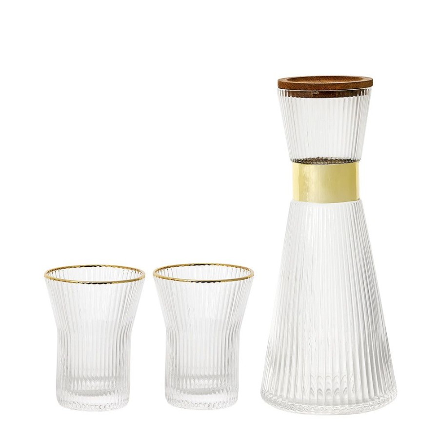 Glassware GlasKart | Rave Carafe Set, Clear Amber