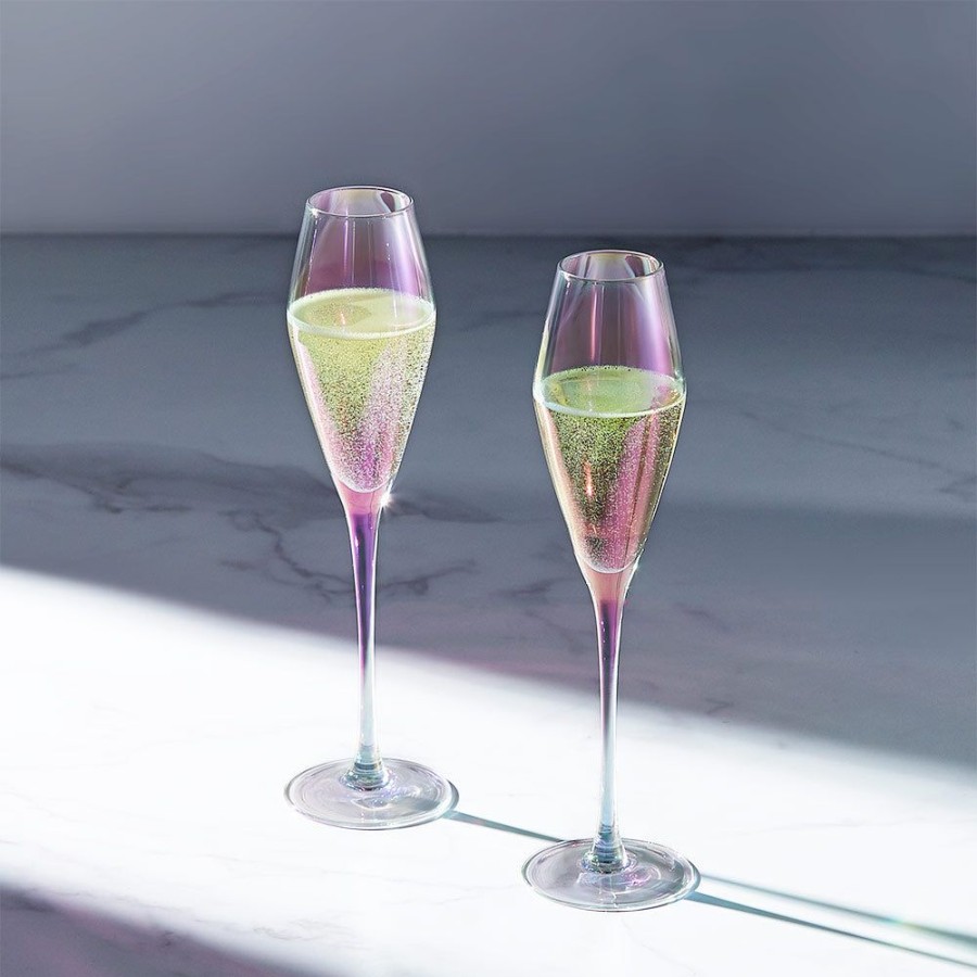 Glassware VonShef | Iridescent Champagne Glass, Set Of 2