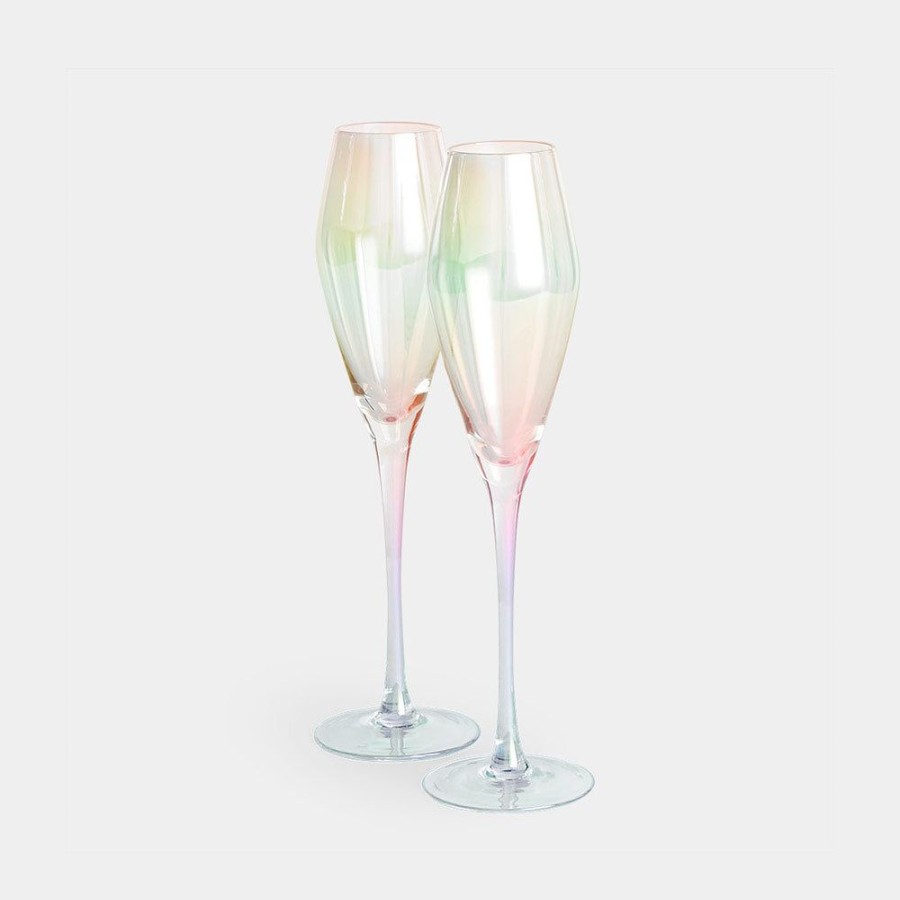 Glassware VonShef | Iridescent Champagne Glass, Set Of 2