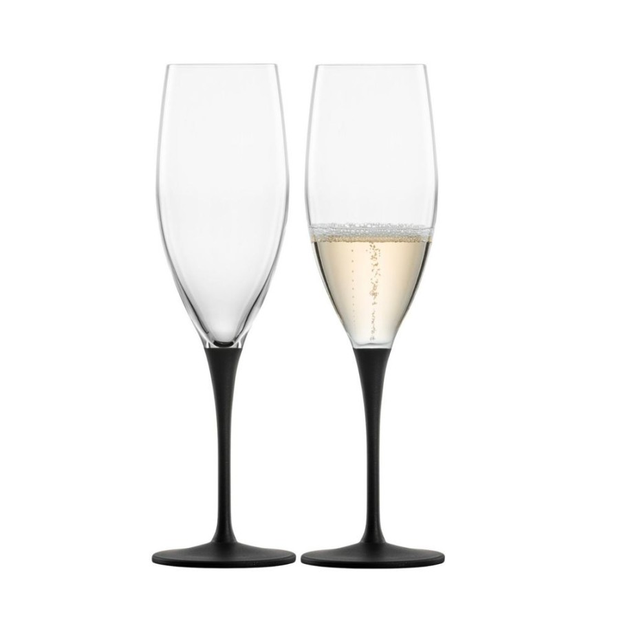 Glassware Eisch | Kaya Champagne Glass, Black, Set Of 2