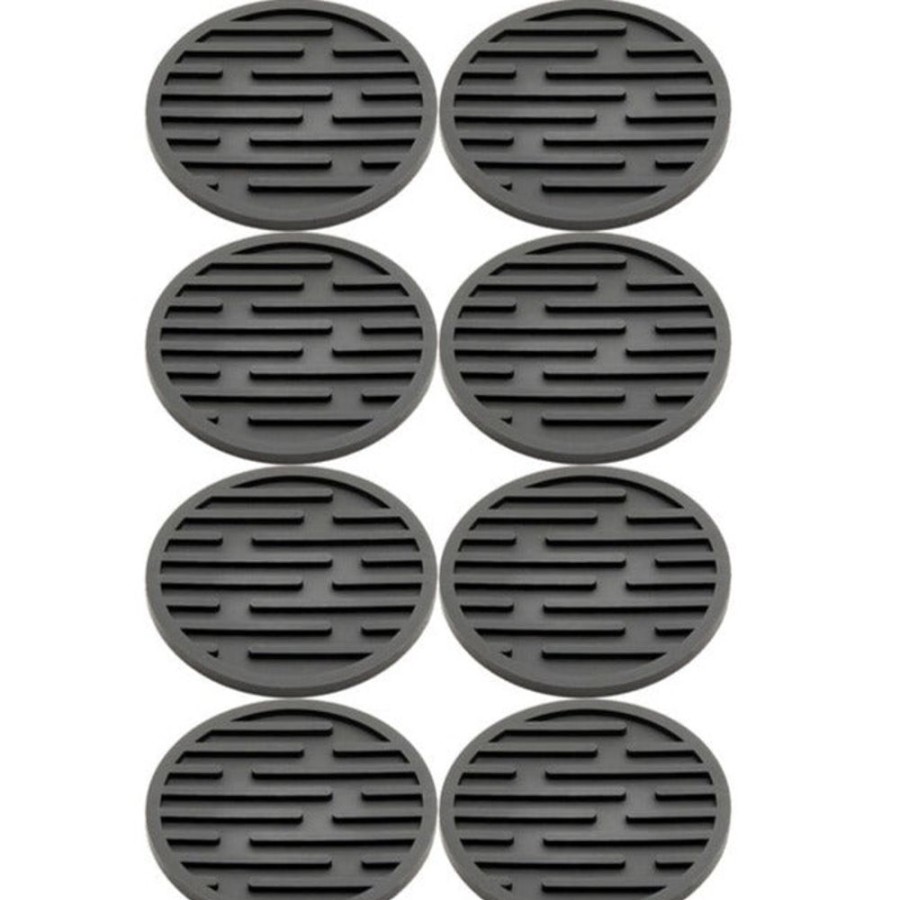 Accessories GlasKart | Silicone Coasters, , Set Of 8 Black