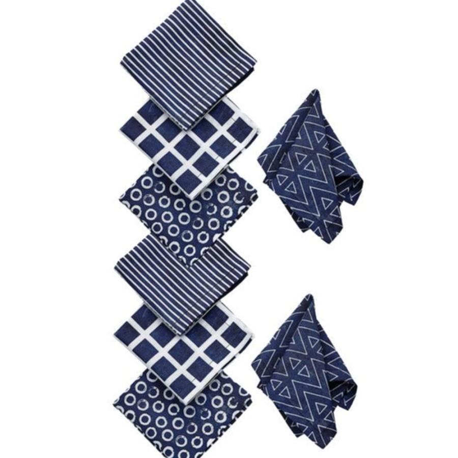 Accessories GlasKart | Indigo Cocktail Napkins, Set Of 8