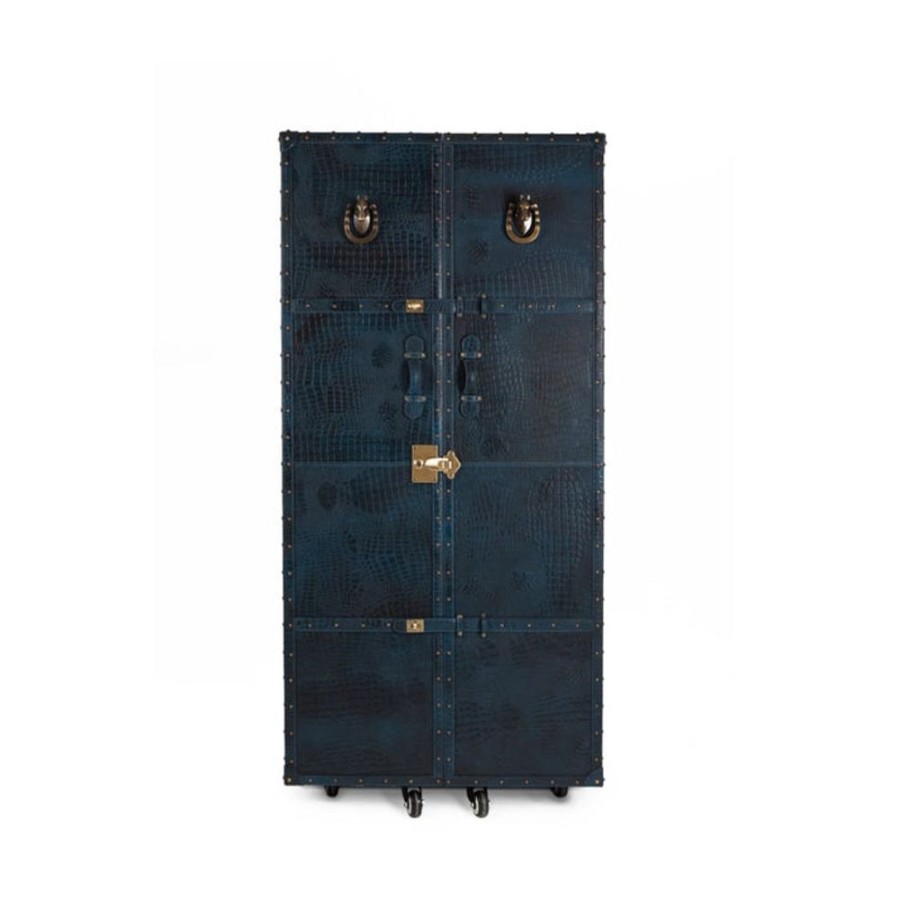 Bar Furniture Three Sixty | Artemis Tall Leather Bar, Blue