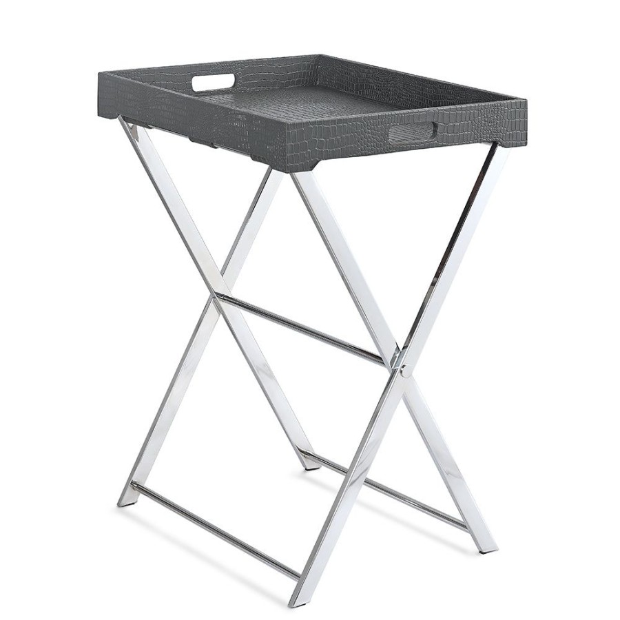 Bar Furniture GlasKart | Butler Tray Table, Black