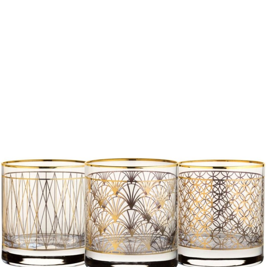 Glassware Utopia | Coco Gold Tumblers, Set Of 6