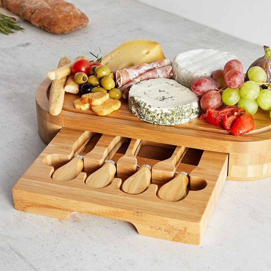 Accessories VonShef | Bamboo Oval Cheese Board