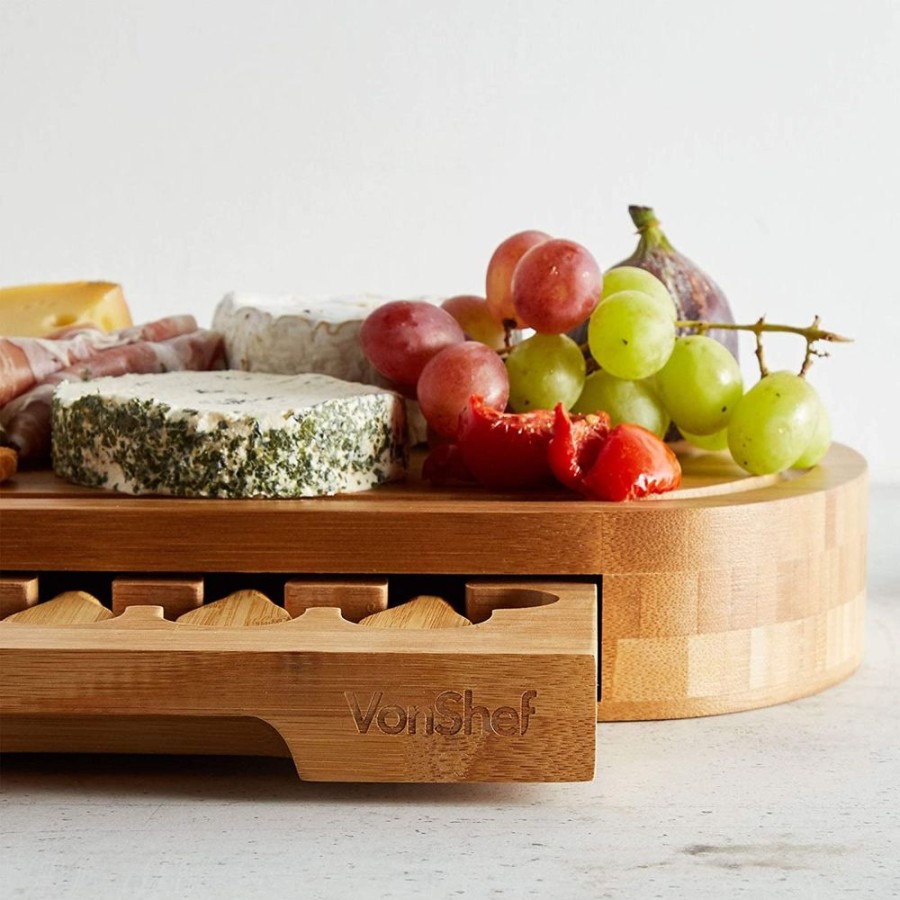 Accessories VonShef | Bamboo Oval Cheese Board